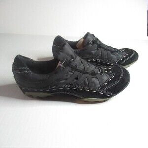 Steve Madden Womens P-Lelly Athletic Shoes Black Low Top Textile Lace Up 9M